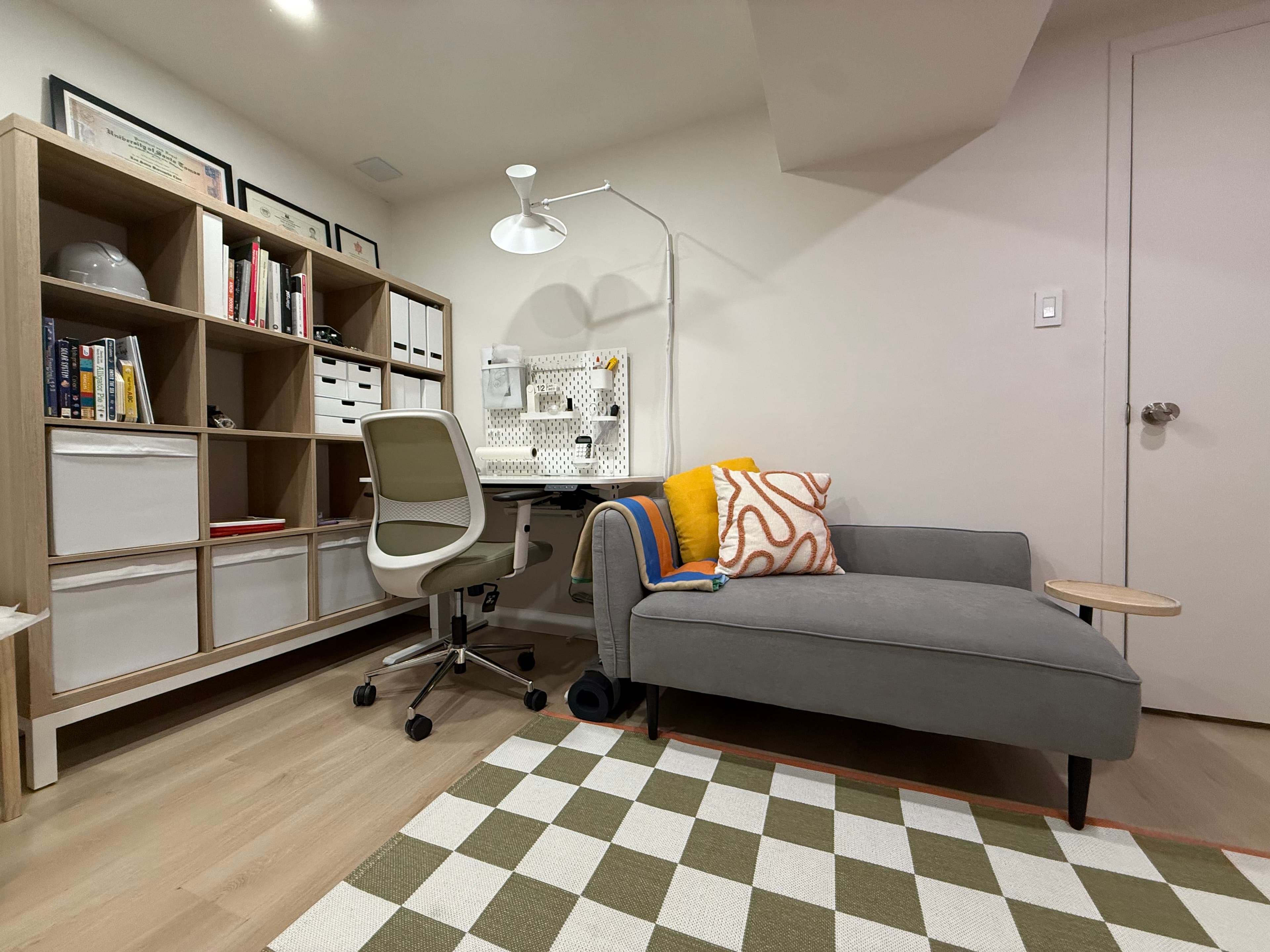 Basement home office — main view